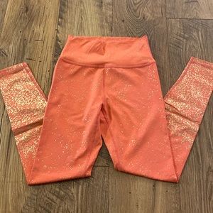 GUC BuffBunny Coral Shimmer Leggings, Small